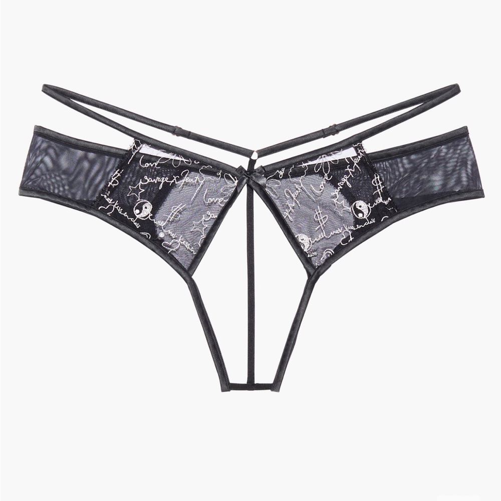 Savage X Fenty “Dear Diary” Crotchless Open Back Thong